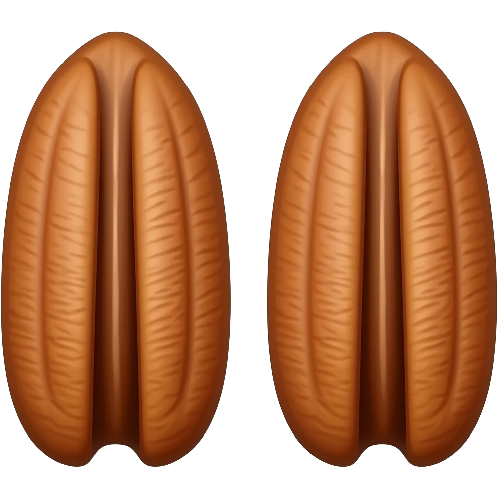 2 pecans emoji