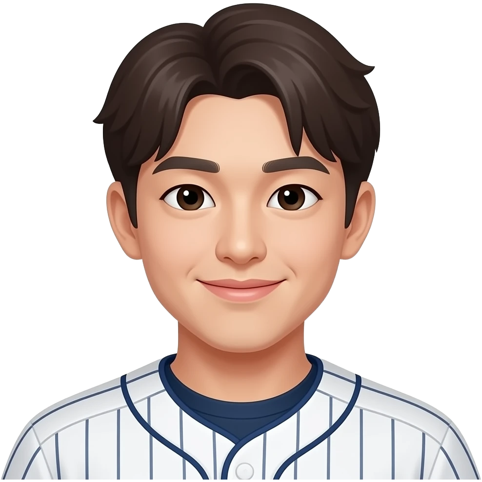 baseball fan, who is korean, 20s, only face emoji