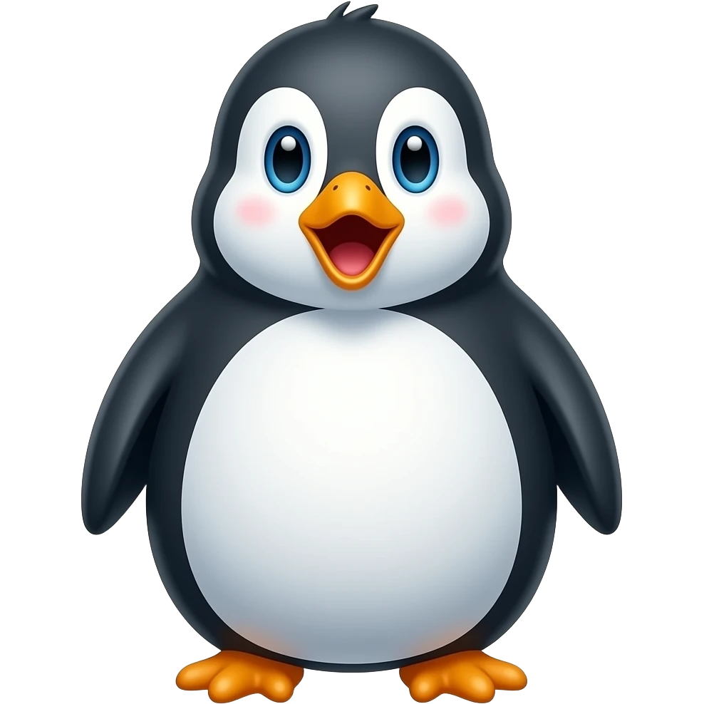 Penguin suprised emoji