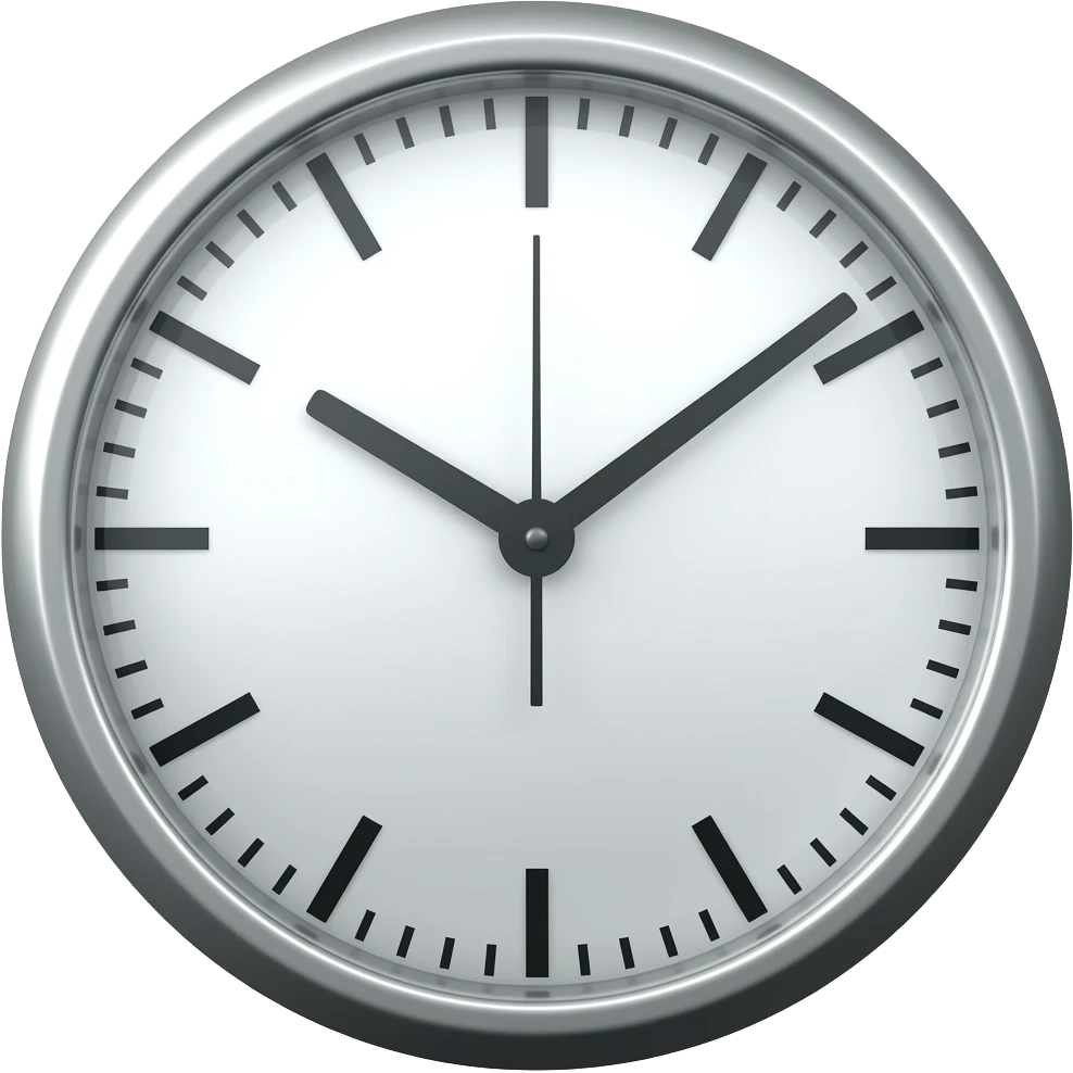 Minimal clock emoji