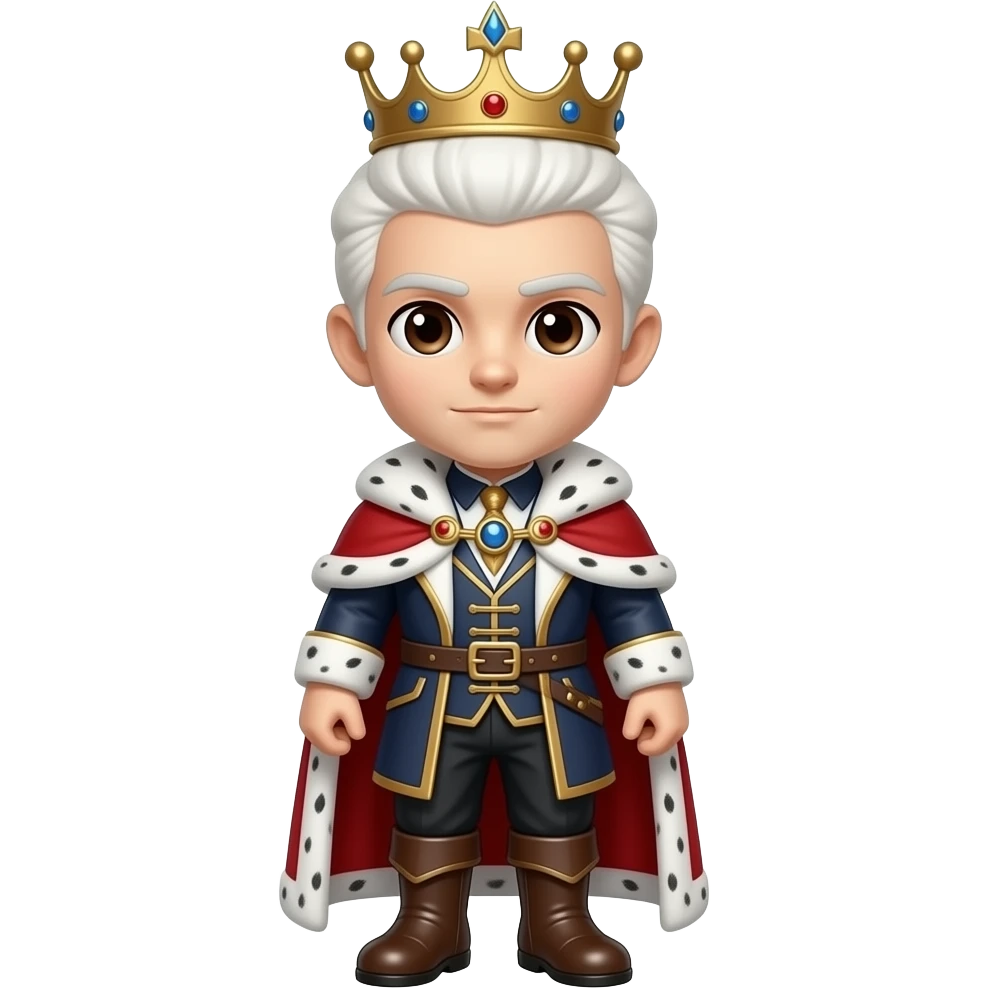 A full body Chess King entity with a big head and small body, ivory ...