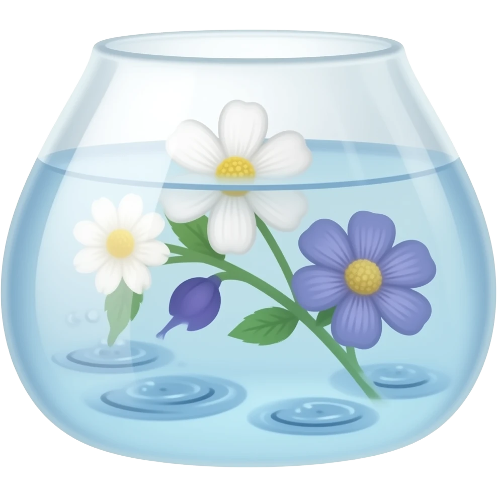 Water with flowers emoji