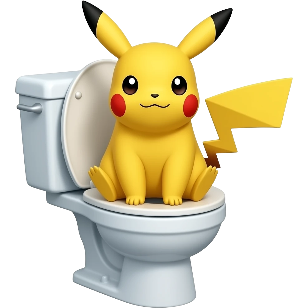 pokemon sitting on toilet emoji