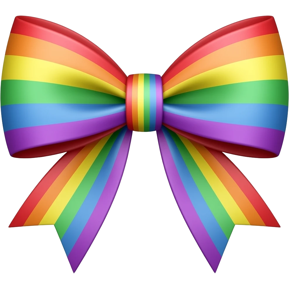 Sakura bow ribbon rainbow emoji