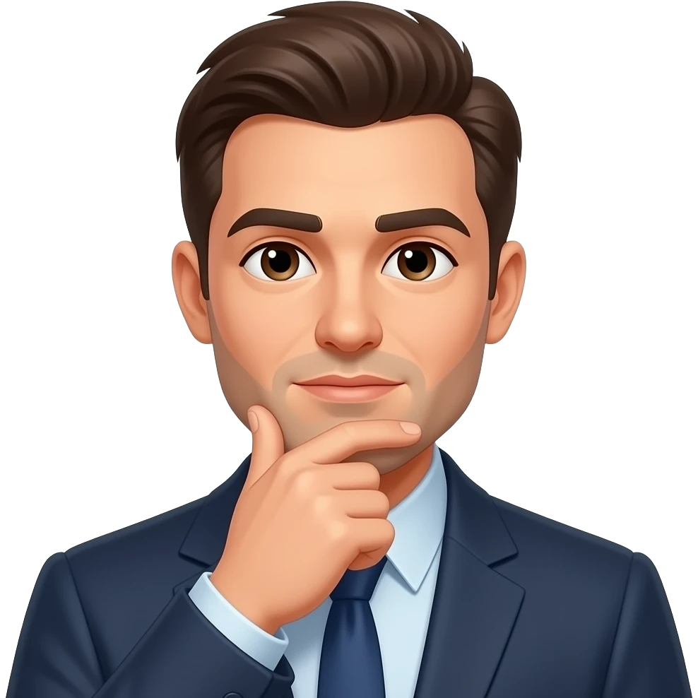 The man thought hard emoji