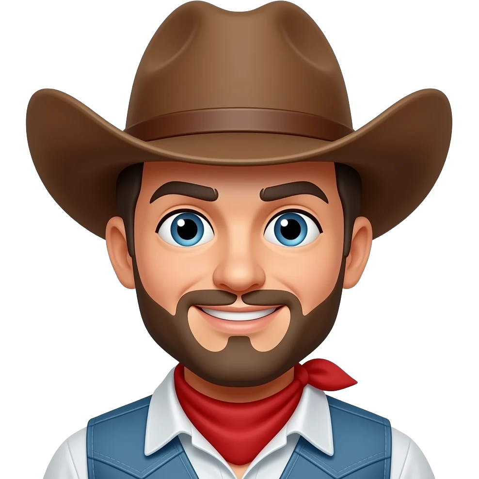 flirty cowboy emoji yellow just the face emoji