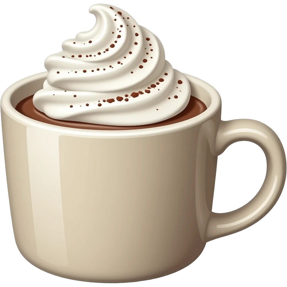 an aesthetic hot cocoa emoji
