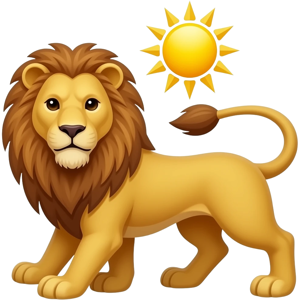 پرچم ایران شیر و خورشید emoji