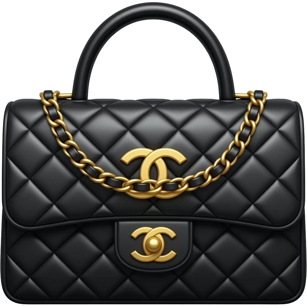 black chanel bag emoji