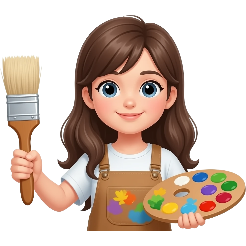 Девочка художник солнышко emoji