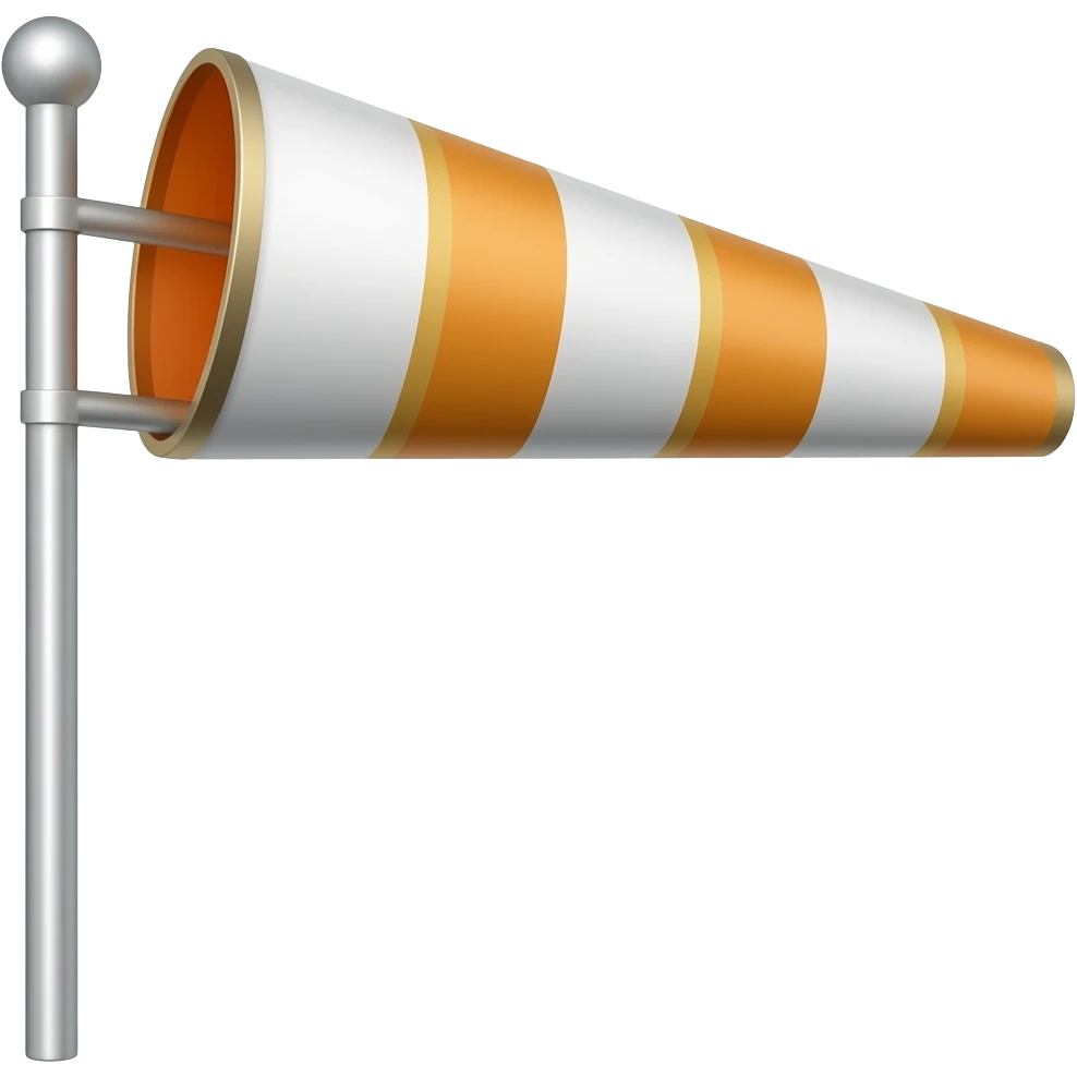 White windsock flag emoji