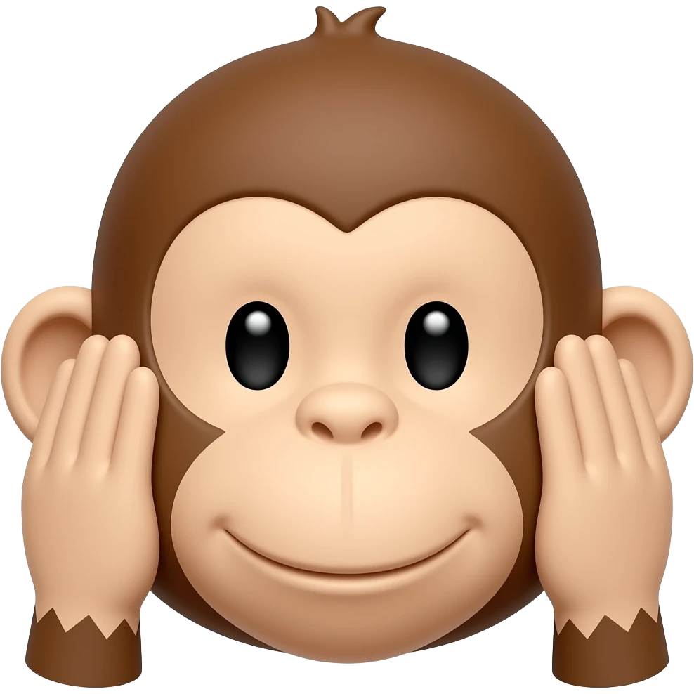 monkey face Covers his ears with his hands emoji
