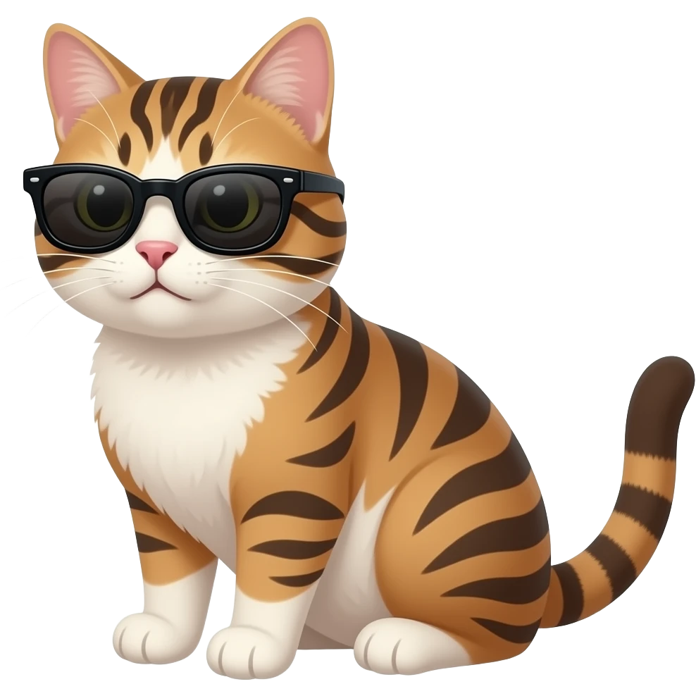 Cat wearing sunglasses emoji