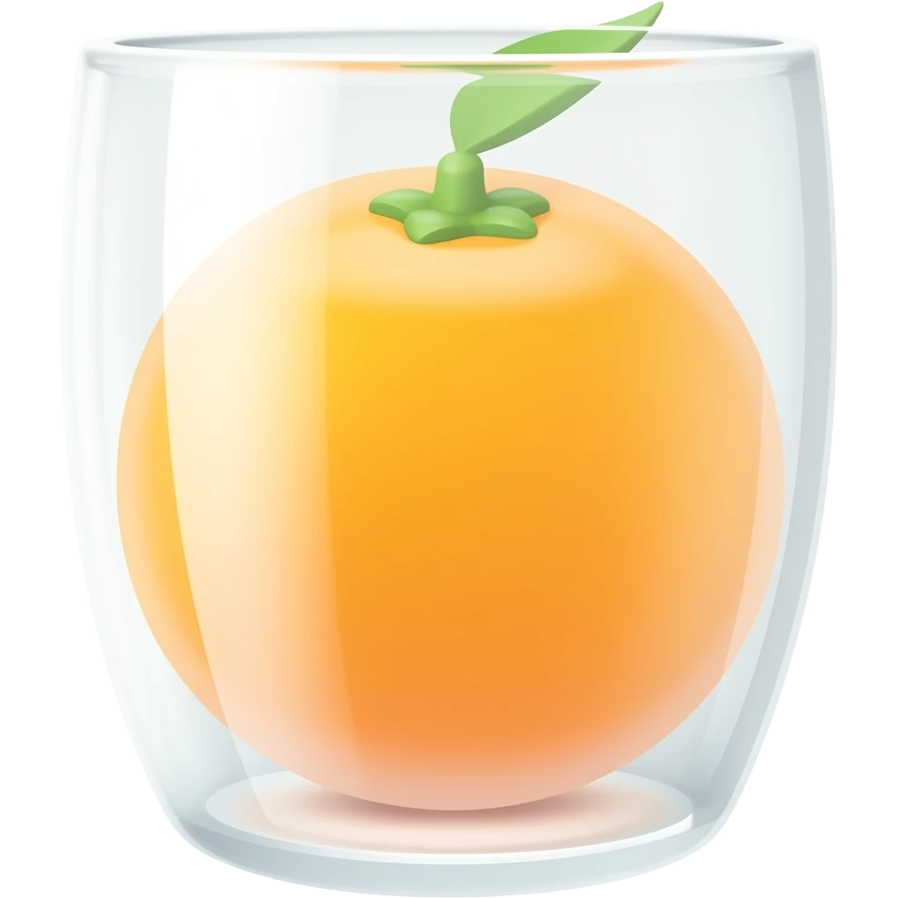 número 1 laranja vidro emoji