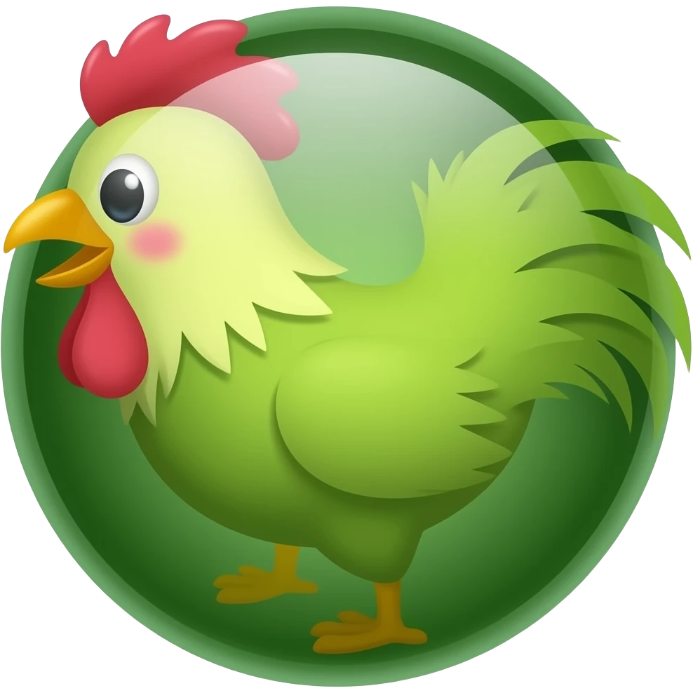 Смайлик в зелёном кокошнике emoji