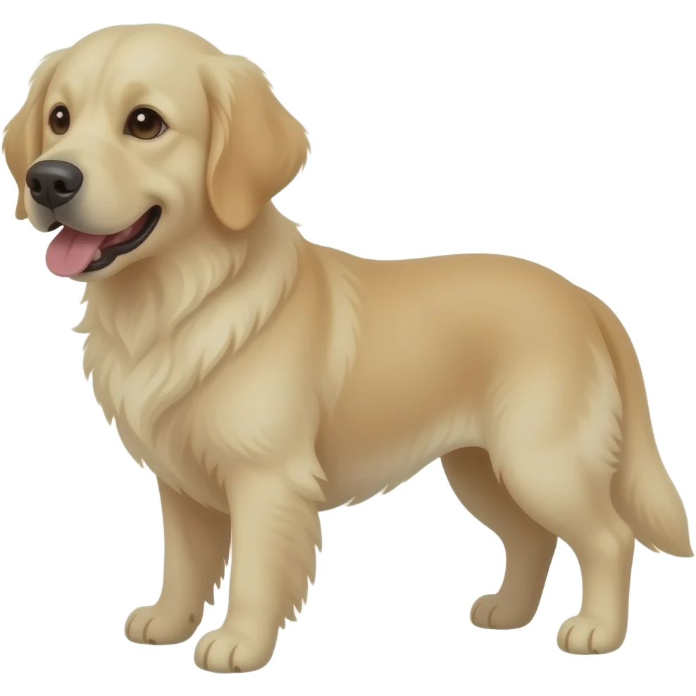 white english cream golden retriever emoji