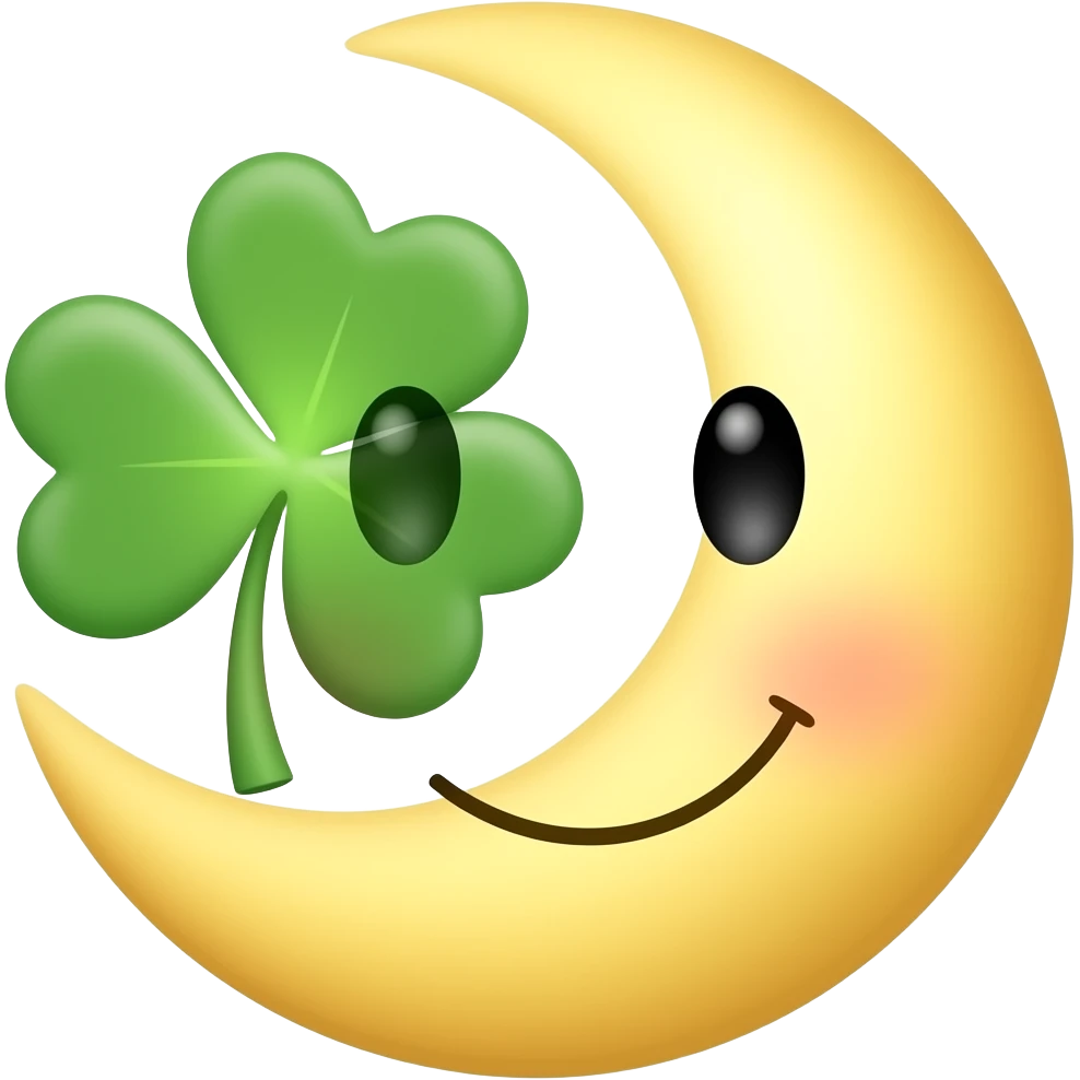 😊🍀🌛 emoji
