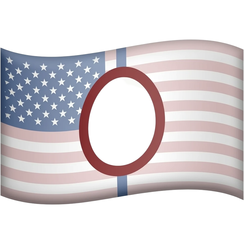White flag with ovoid on it emoji