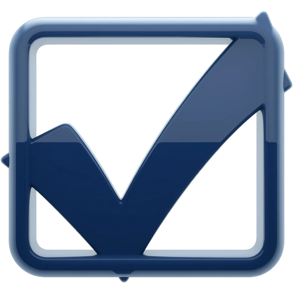 make a check mark using really dark Deep Navy emoji