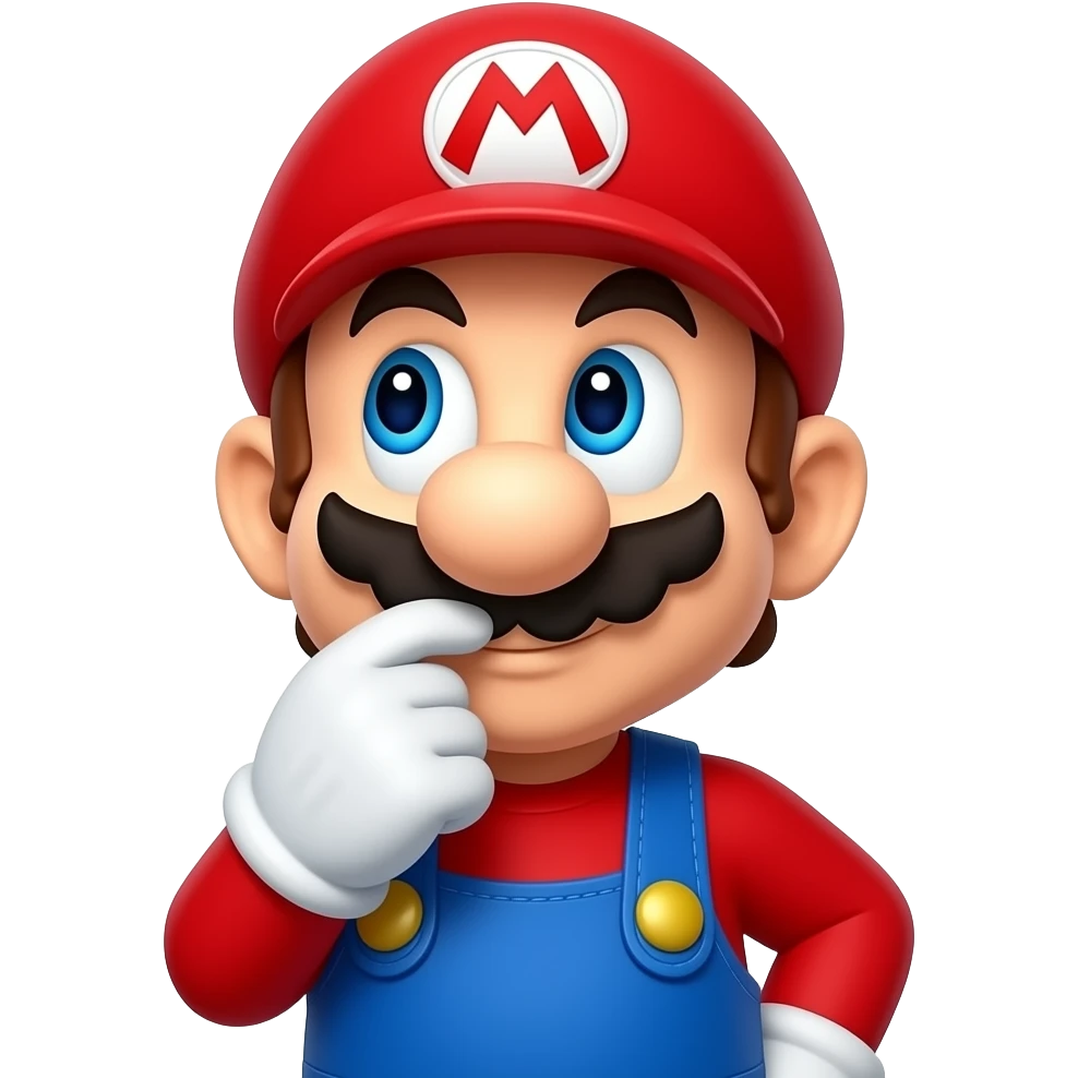 Make Mario think pose emoji