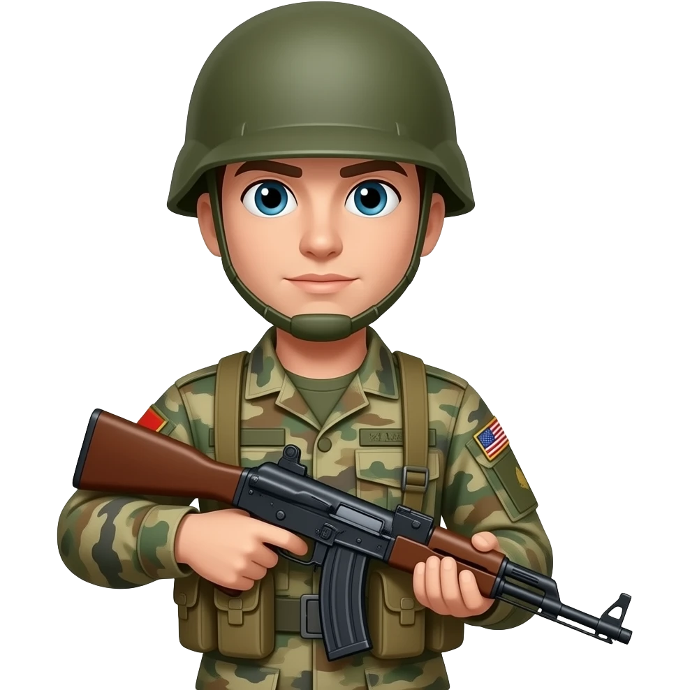 Soldier with rifle emoji