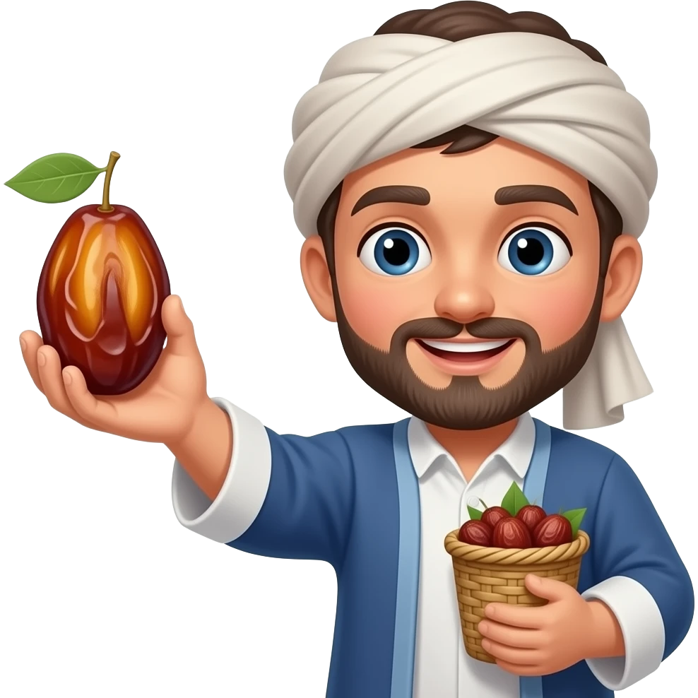 ابي الشخص اصغر من كذا، ويقطف التمر بيده emoji