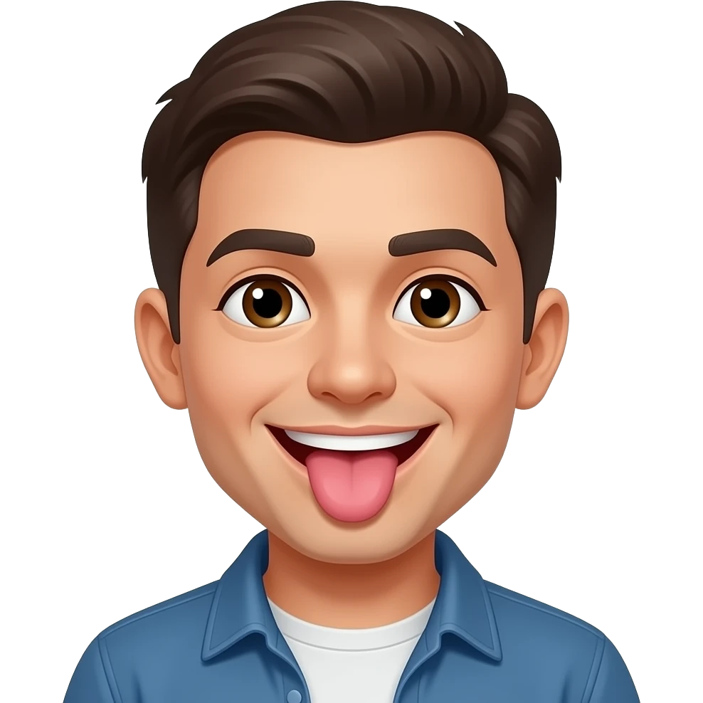 Smiley face with a tongue out emoji