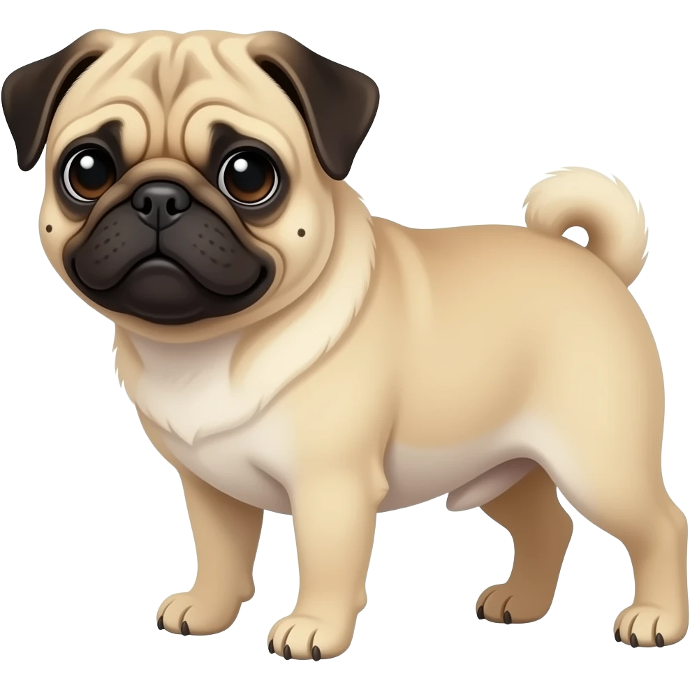 pug on the beach emoji