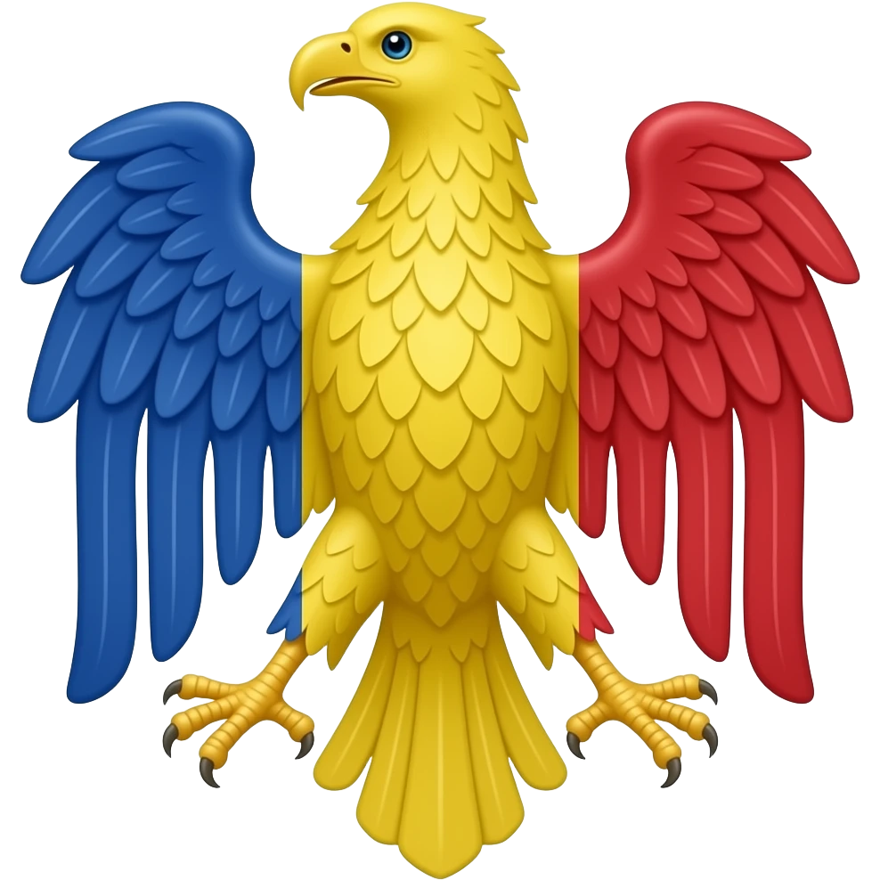 create the romanian eagle, so I can do copy this emoji and paste on my name emoji