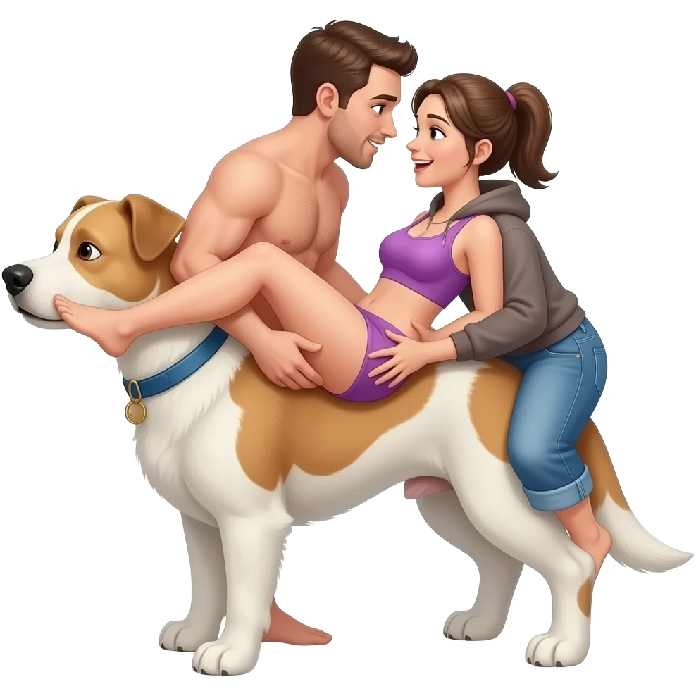 Man & woman having Doggie style sex emoji