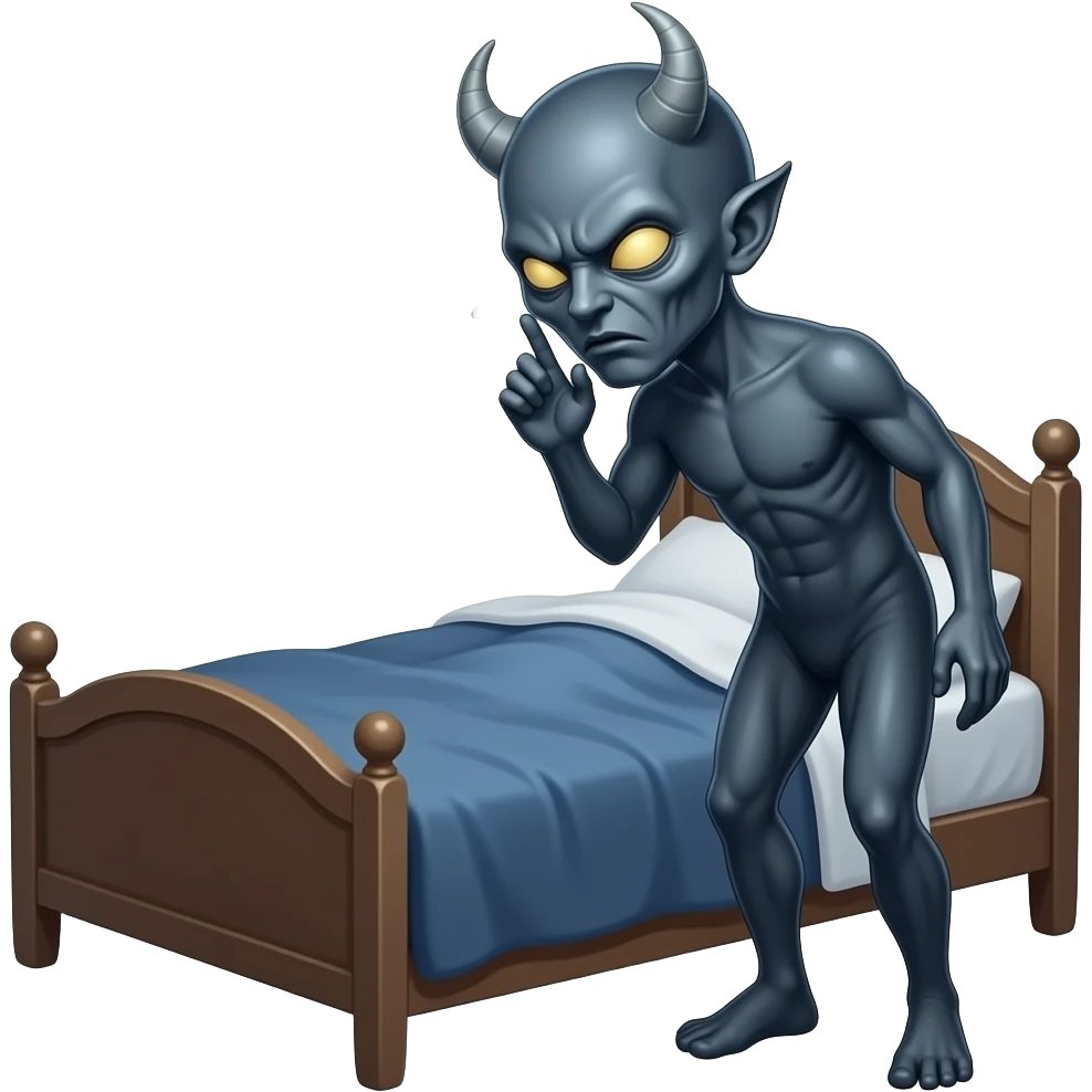 17. The Sleep Demon     Creepy entity trying to convince the user to stay in bed. emoji