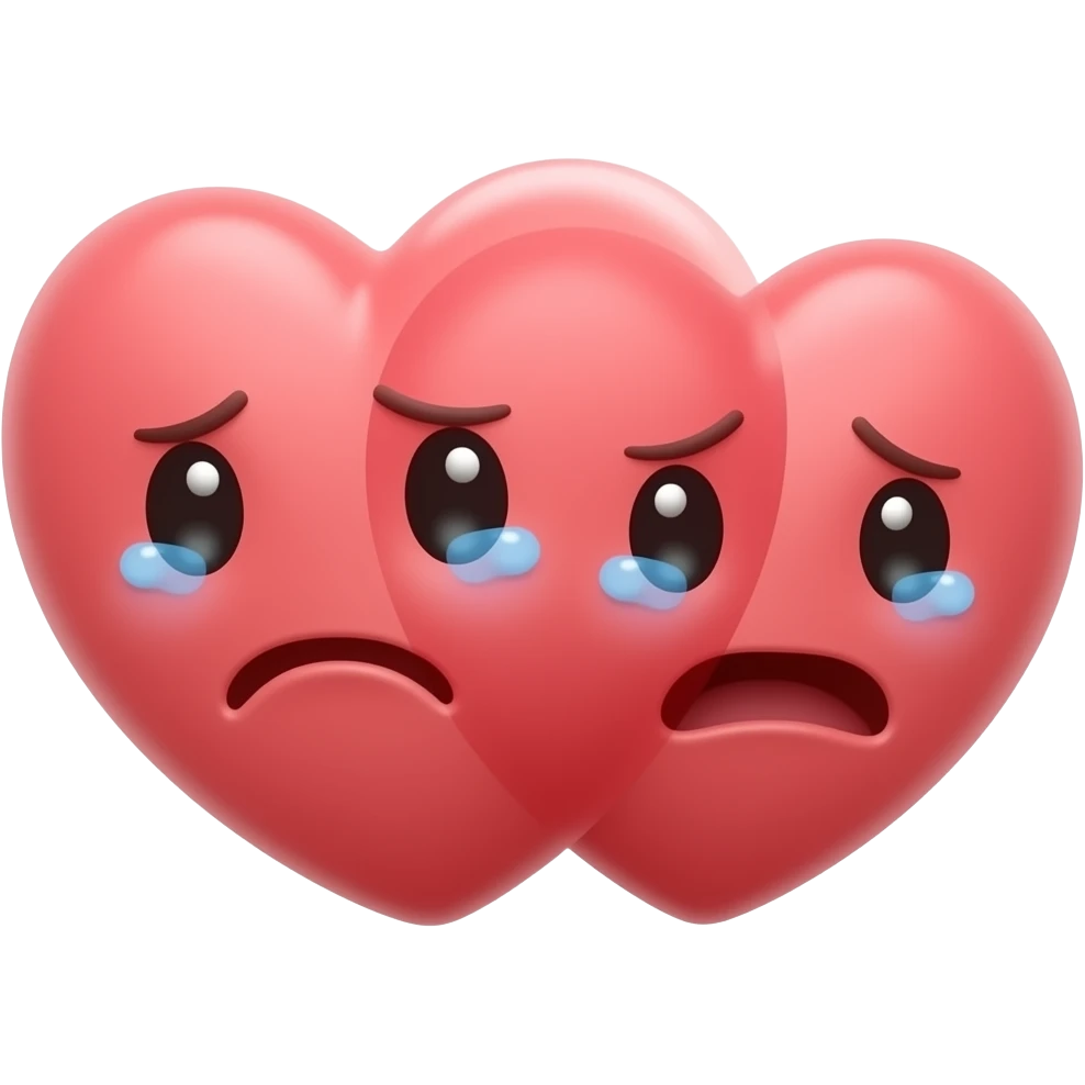 Two hearts pleading emoji