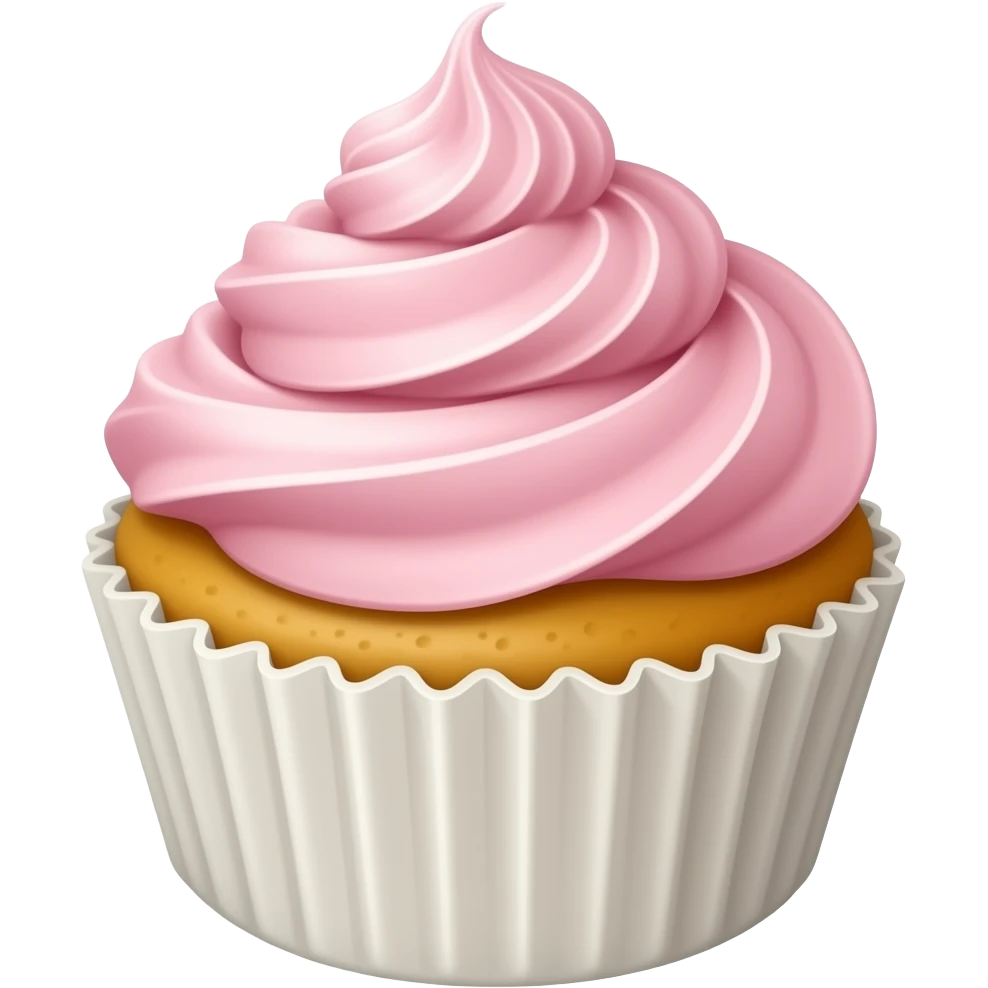 Cupcake with pink icing emoji
