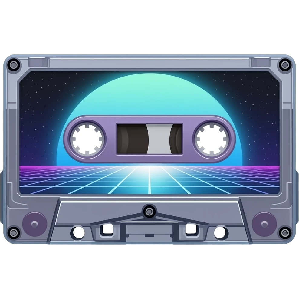 an 80s mixtape emoji