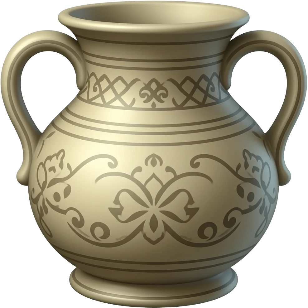 antique vase, less detailed, simple emoji