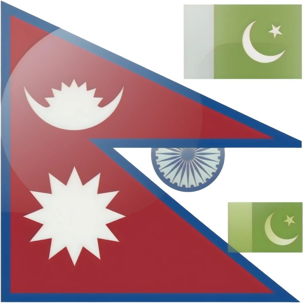 add nepal , india , pakistan flag emoji