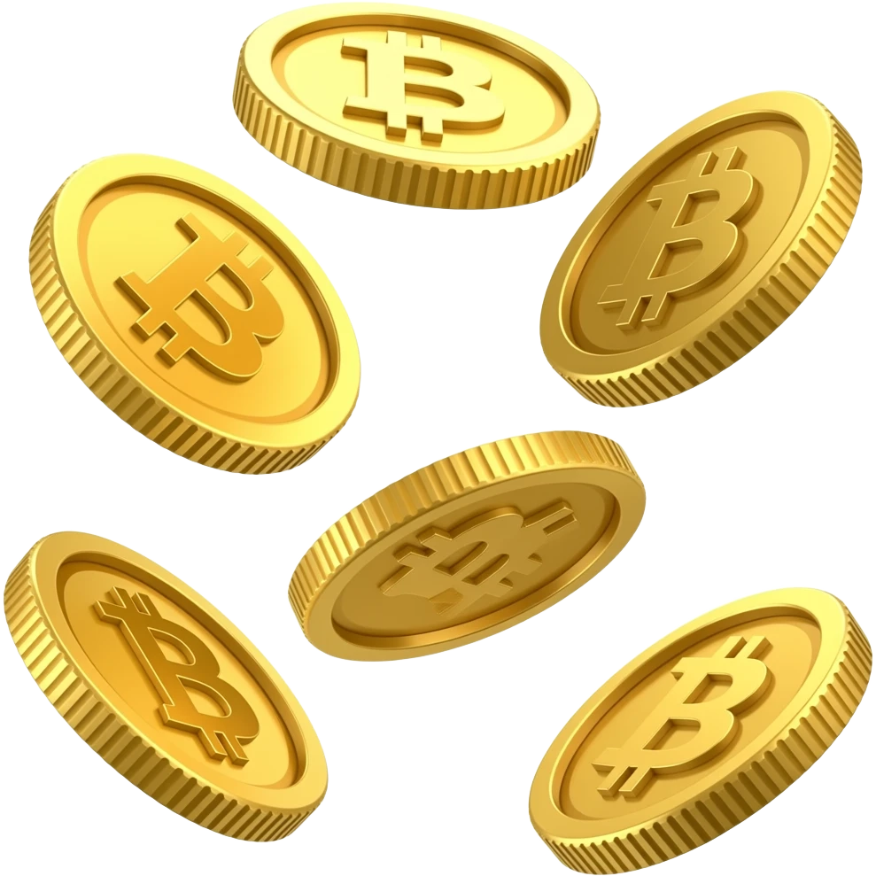 quelques bitcoin qui tombent emoji