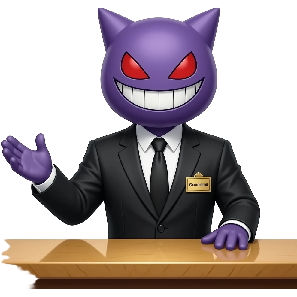 Gengar as Hotel Recepcionist emoji