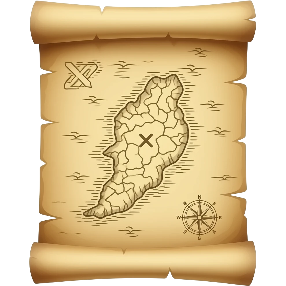 mapa tesoro emoji