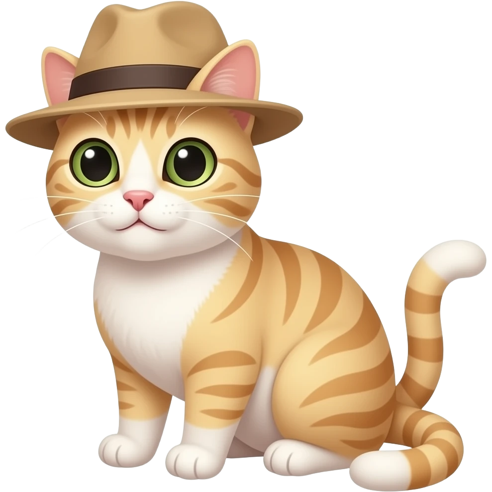 A cat with a hat emoji