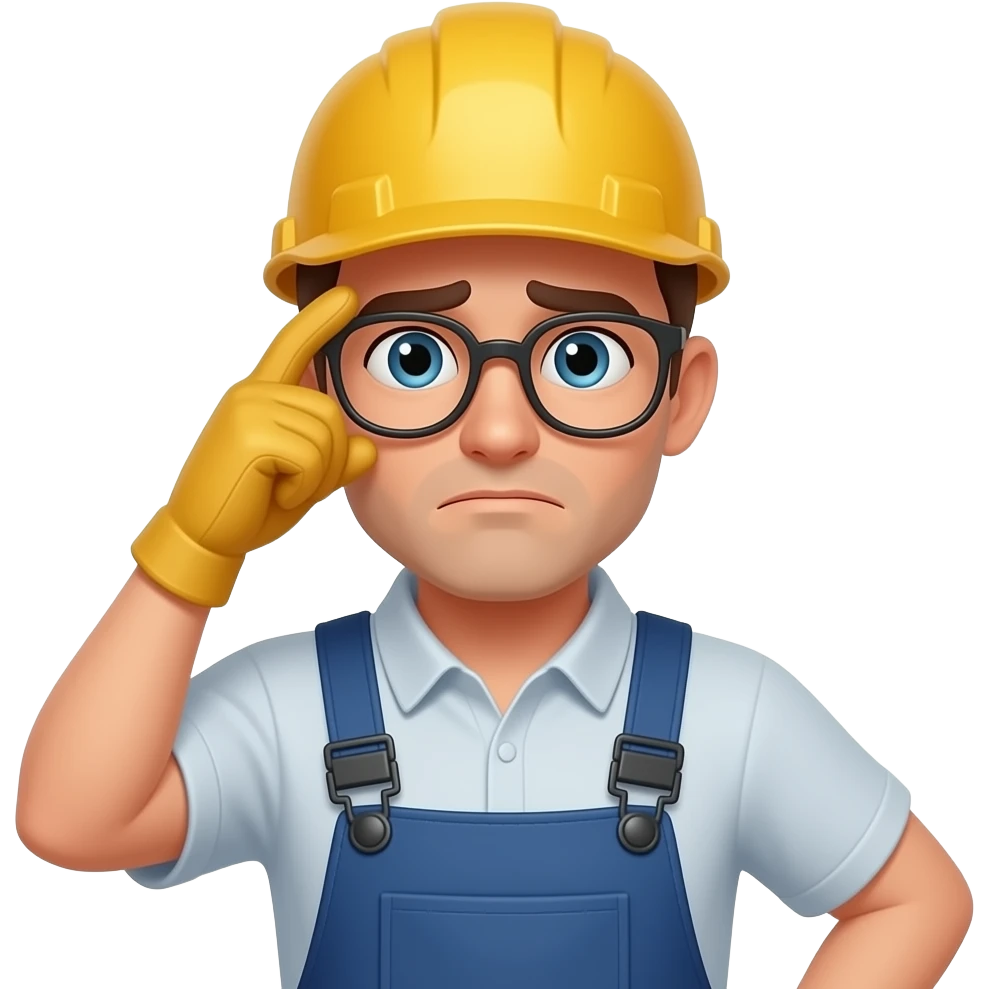 puzzled worker emoji