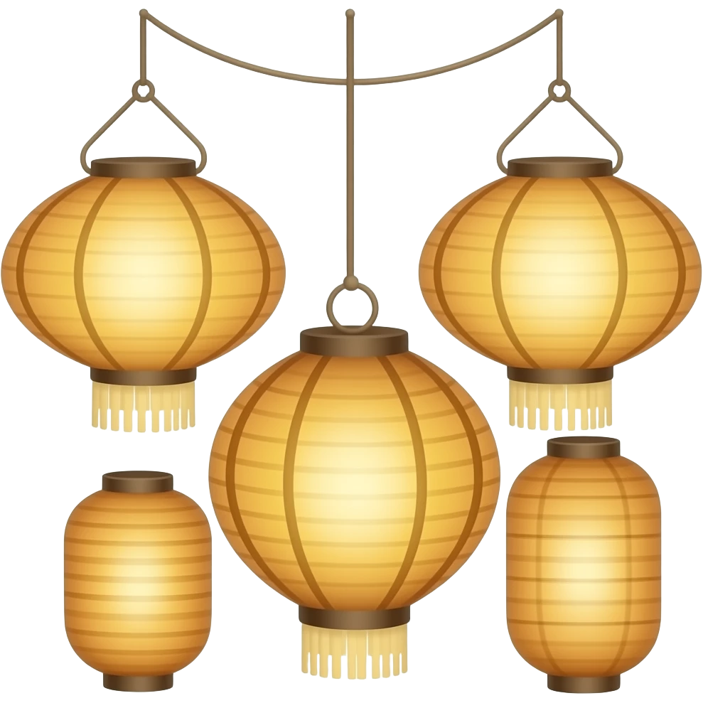 Hanging lanterns emoji