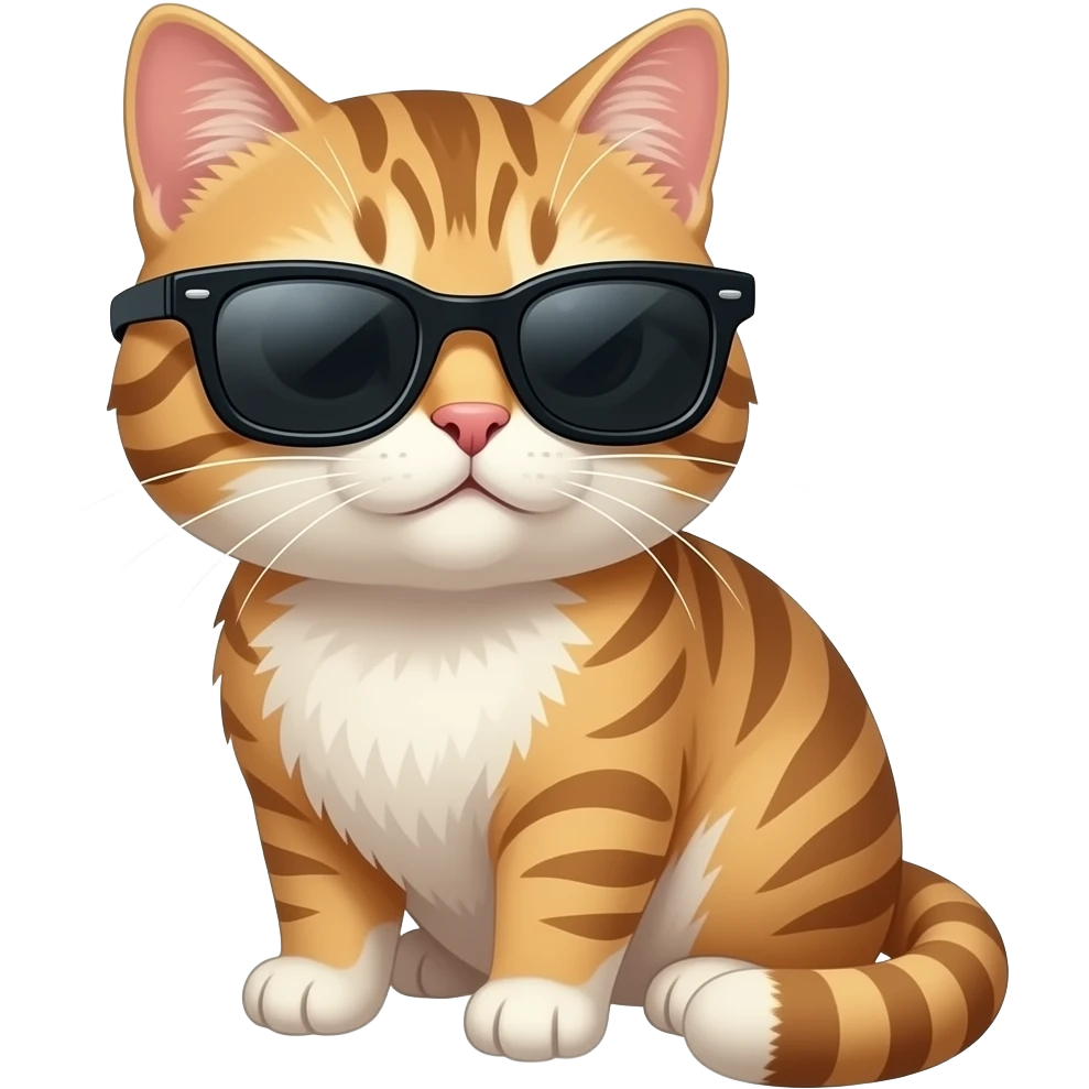 Cat wearing sunglasses emoji