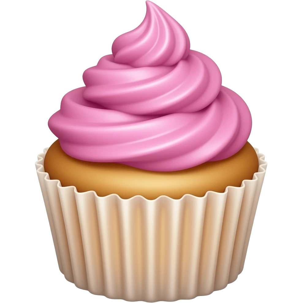 Cupcake with pink icing emoji