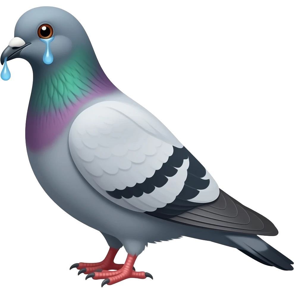 crying pigeon emoji