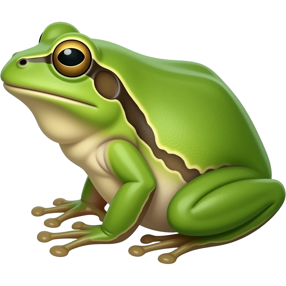 side view frog emoji