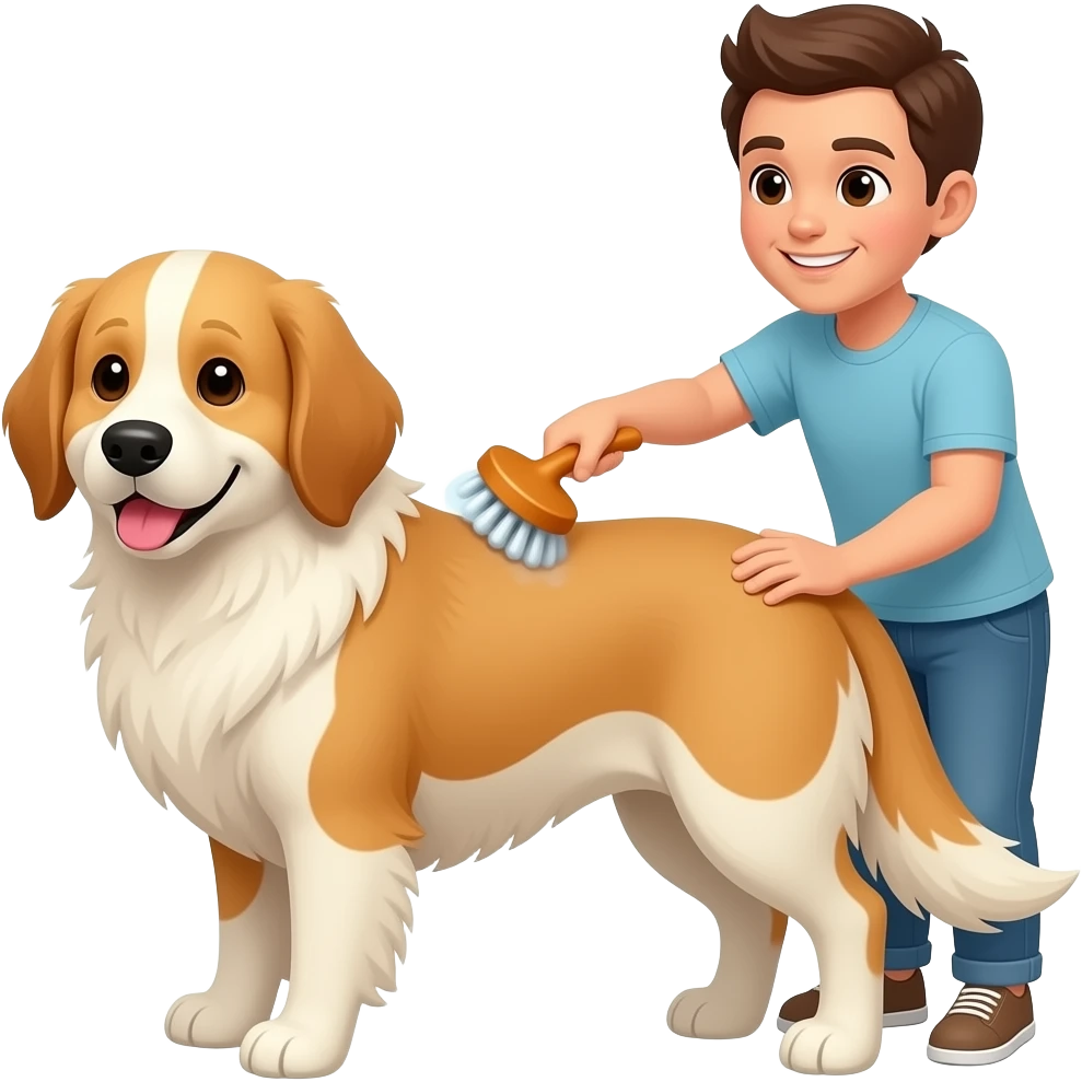 brosser son chien emoji