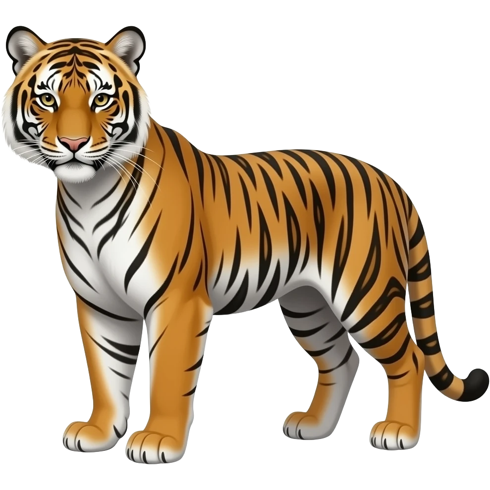 Rishboland Tiger-Caracal-Leopard-Serval-hybrid, full body emoji