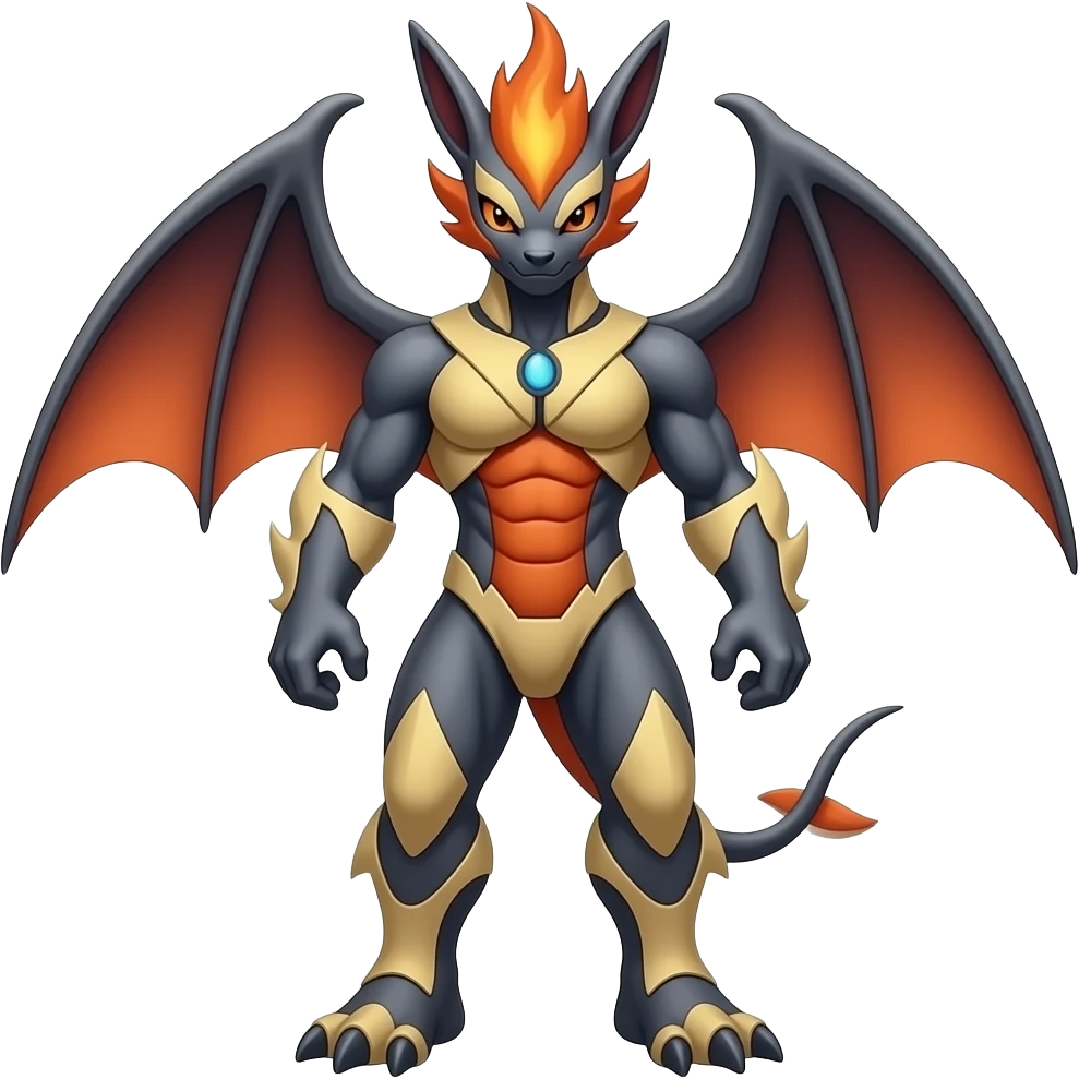 Talonflame-Typloshion-Quilava-Pyroar-Solgaleo-Blaziken-Fakémon-hybrid emoji