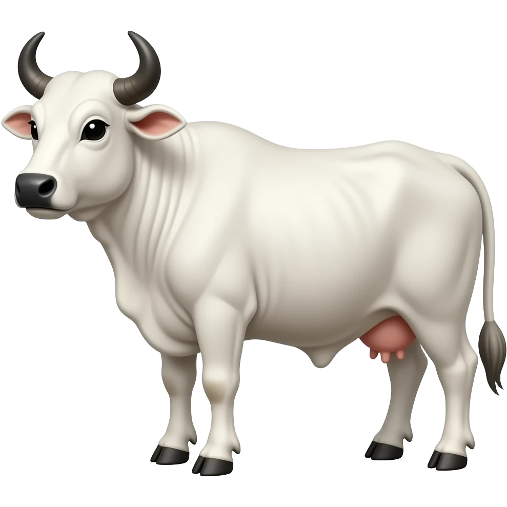 white zebu bull without tits emoji